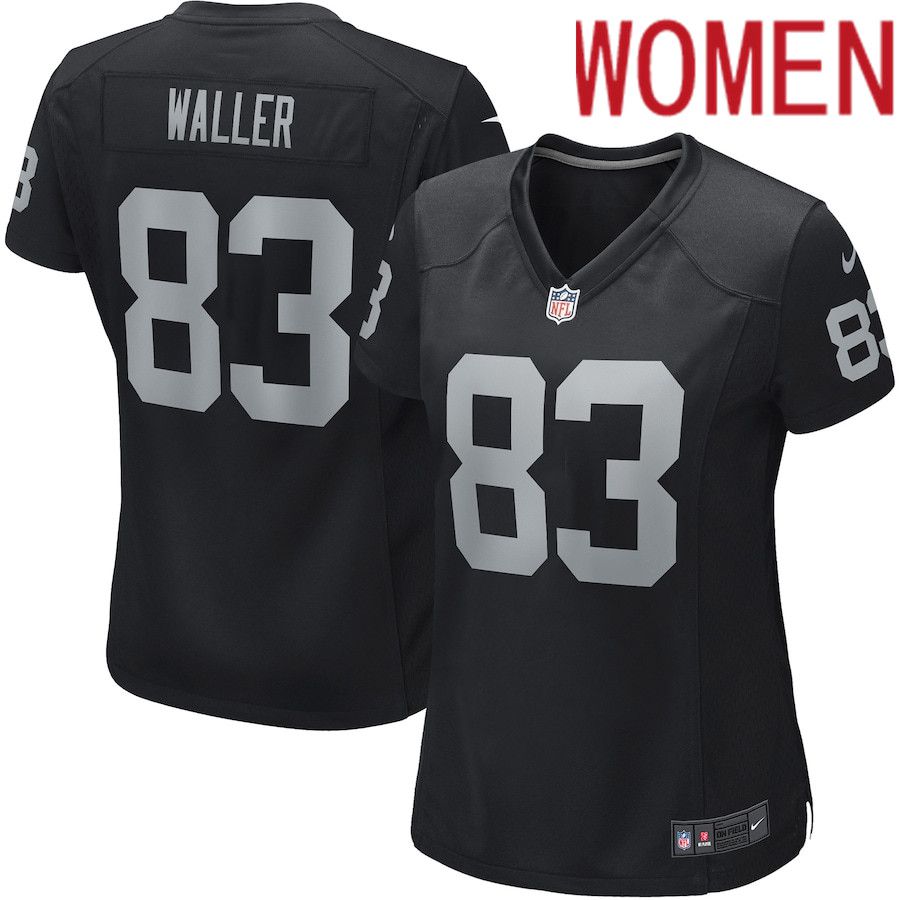 Women Oakland Raiders #83 Darren Waller Nike Black Game Player NFL Jersey
